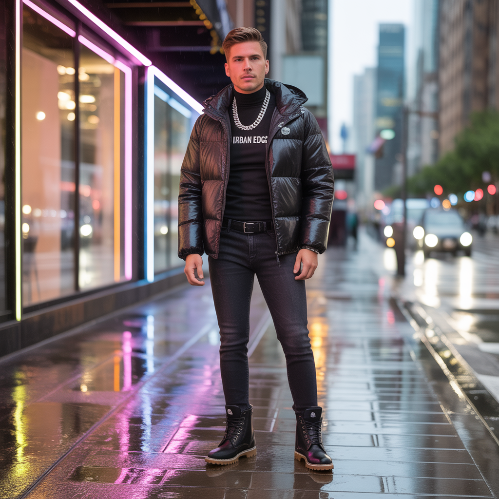 black timberland outfits men