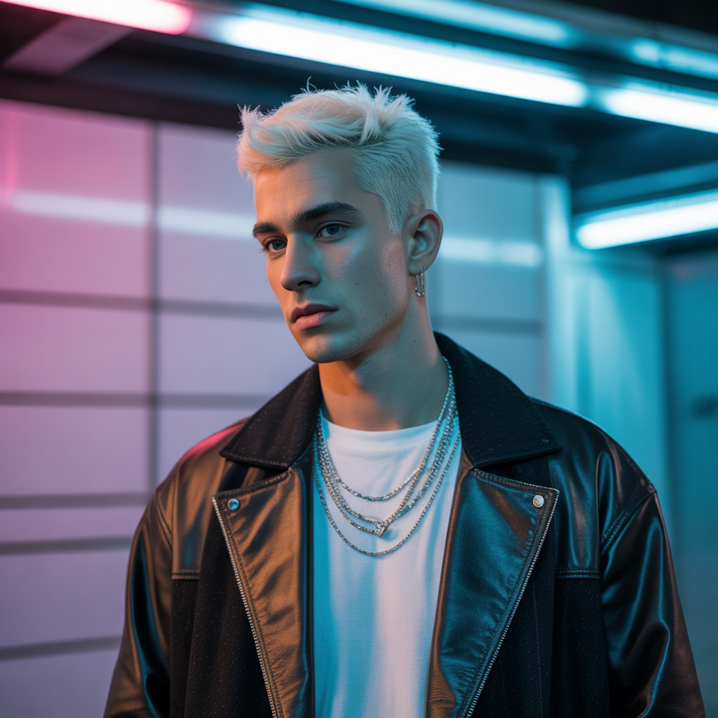 bleached hair men