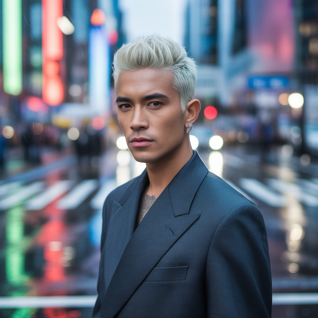 bleached hair men