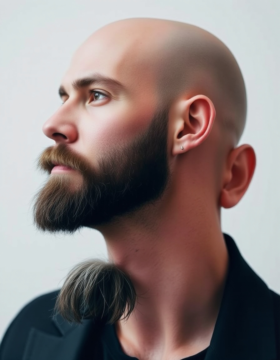 bold bald beard styles for men to stand out