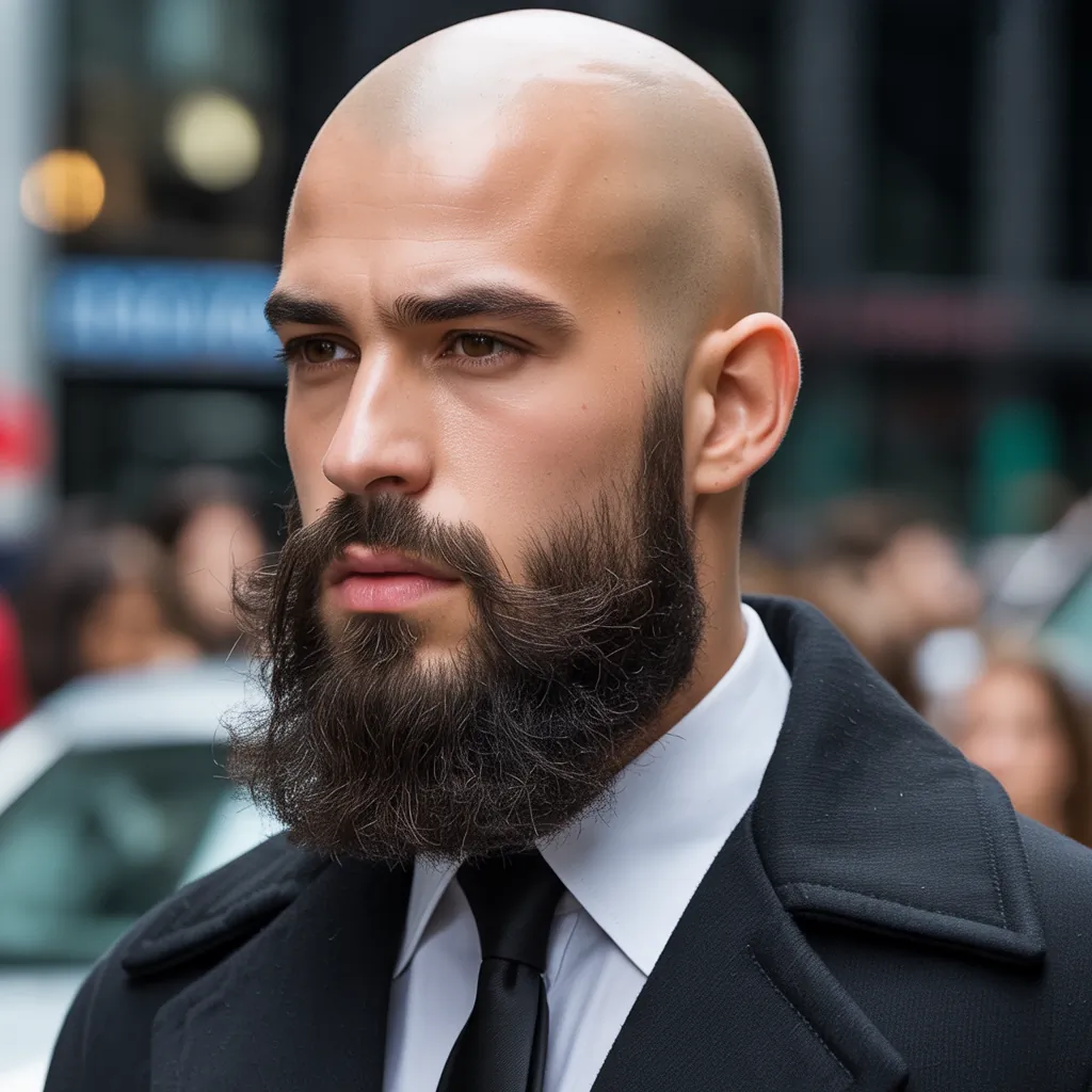 bold bald beard styles for men to stand out