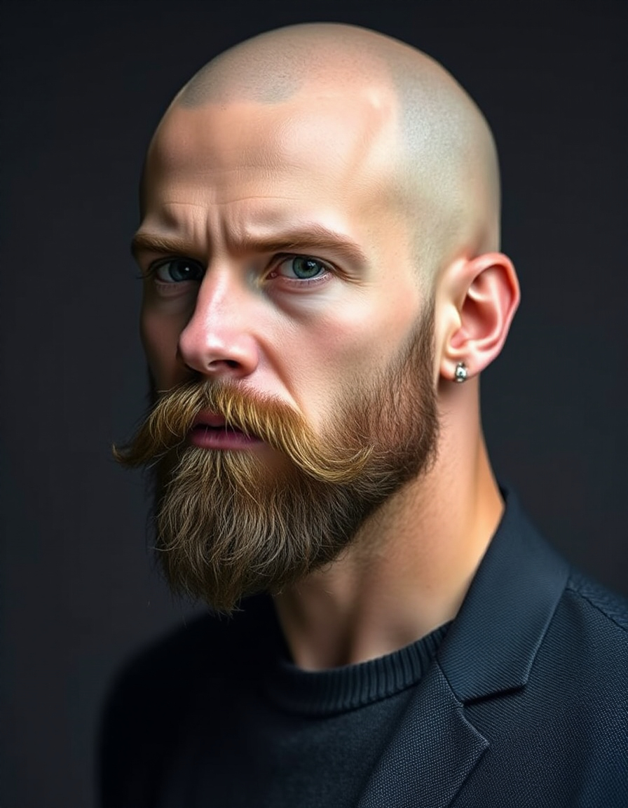 bold bald beard styles for men to stand out