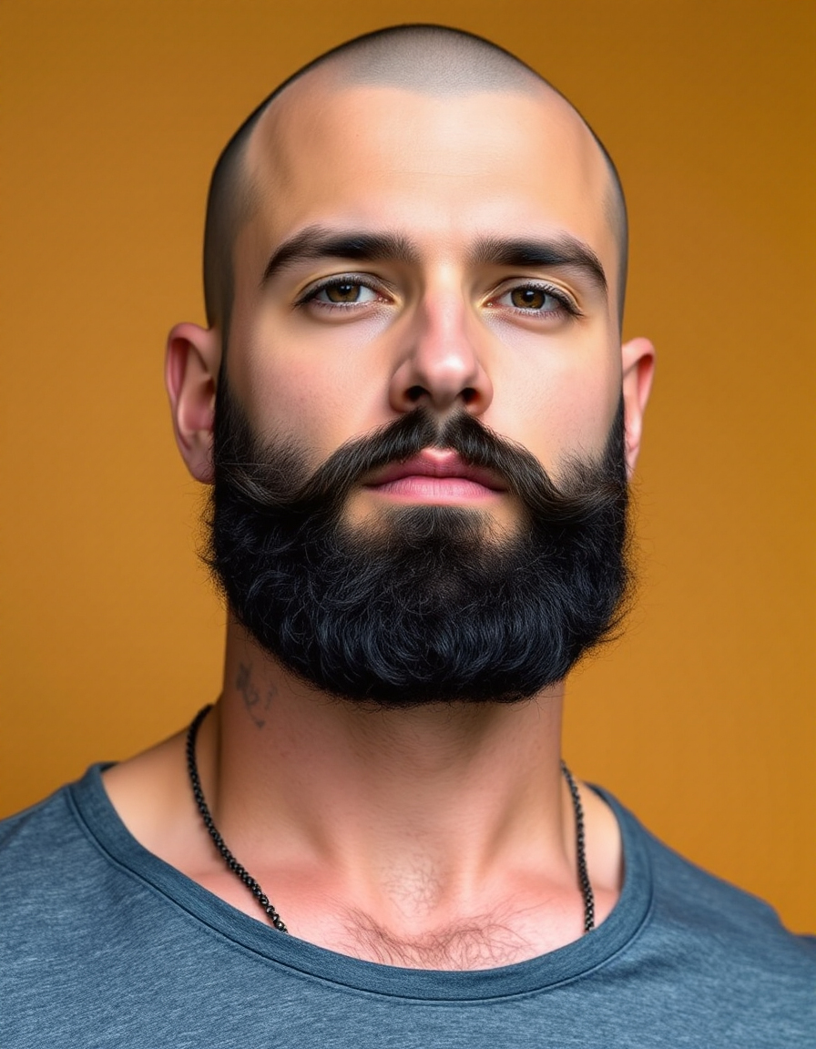 bold bald beard styles for men to stand out