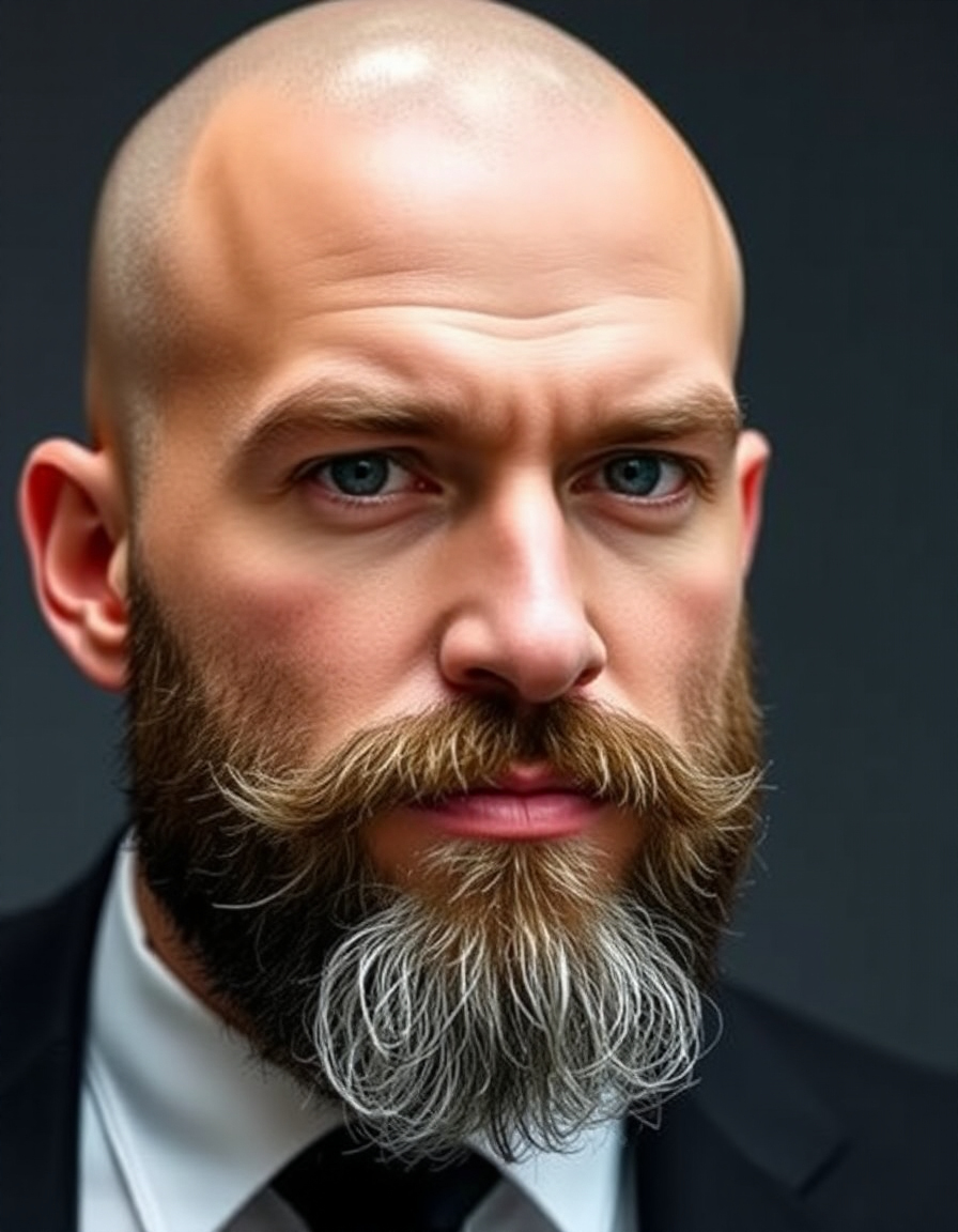 bold bald beard styles for men to stand out
