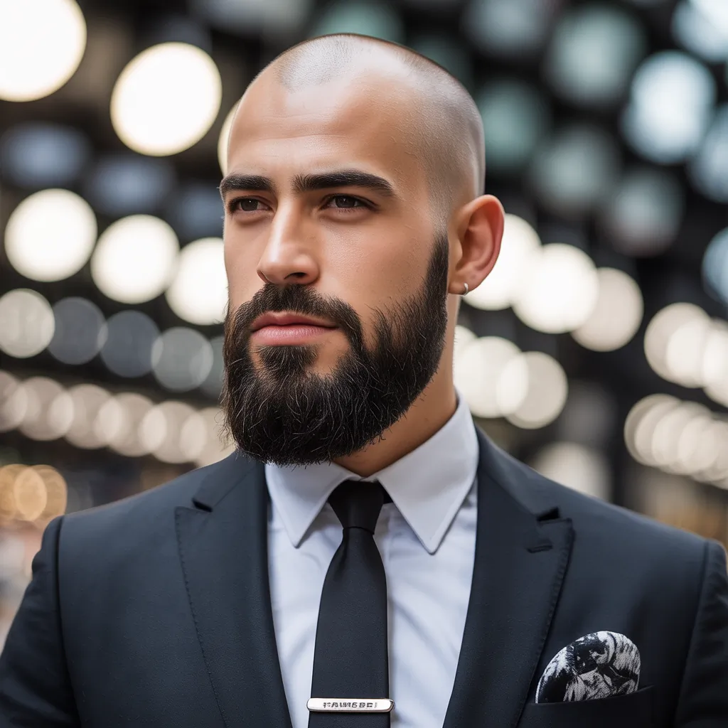 bold bald beard styles for men to stand out