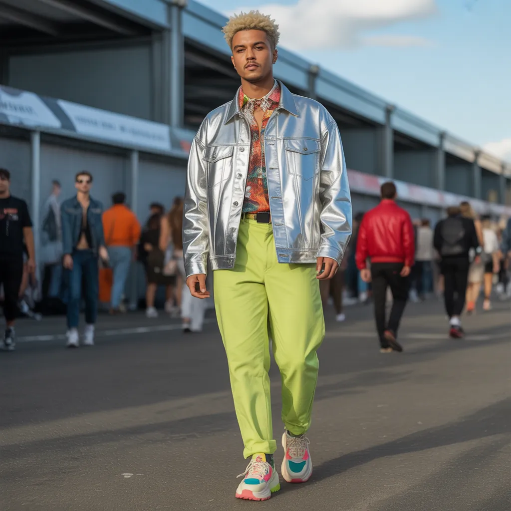 bold festival outfits men