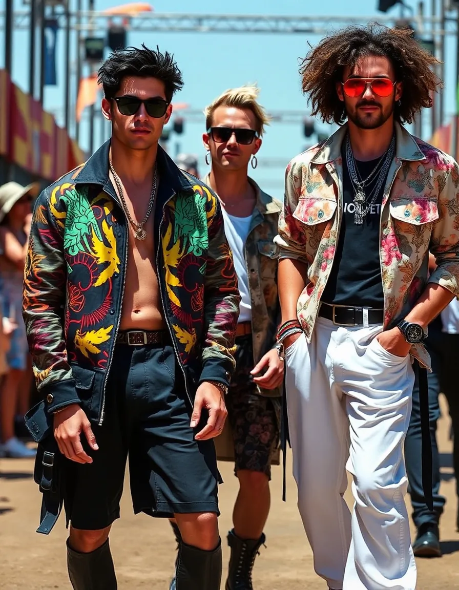 bold festival outfits men