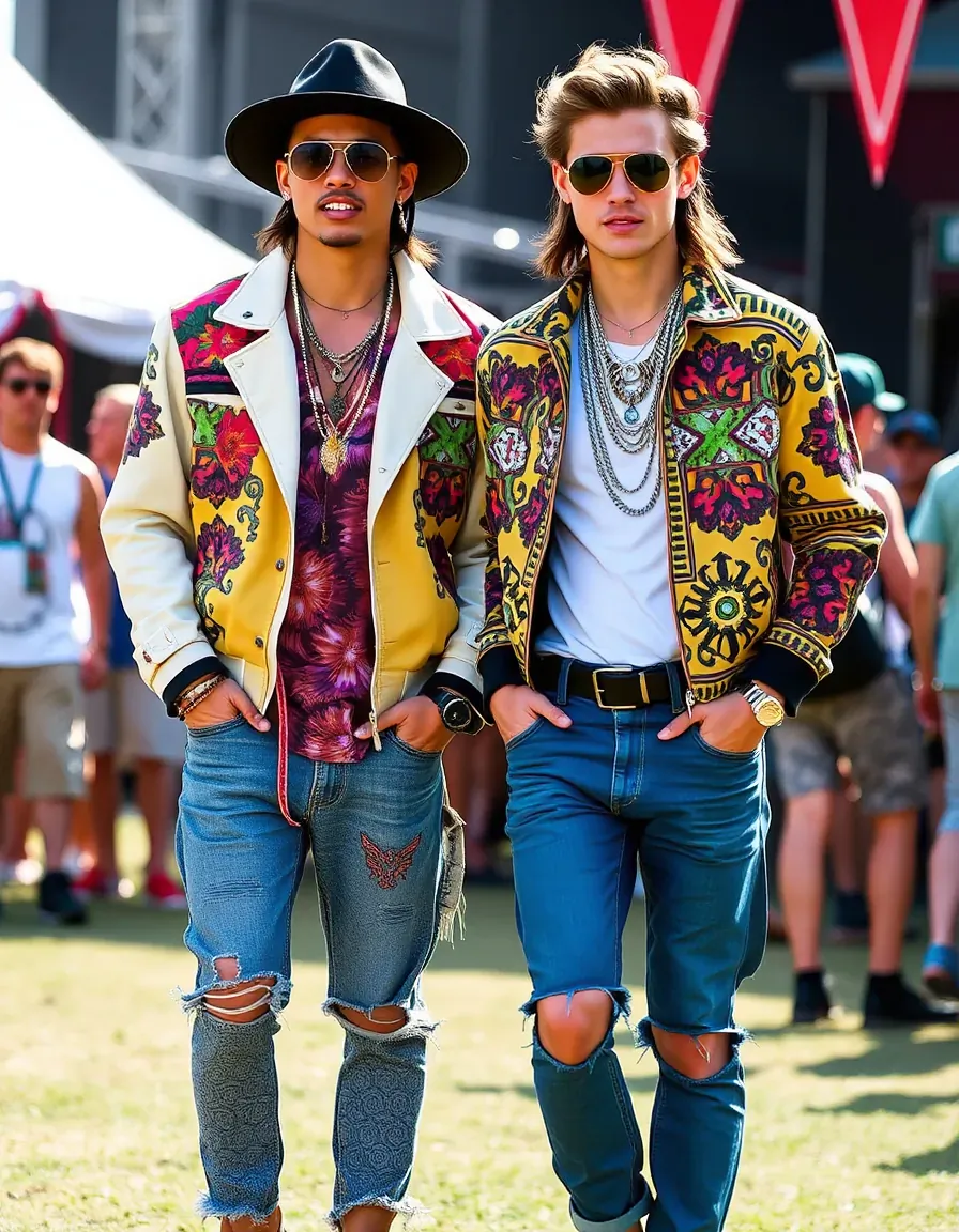 bold festival outfits men