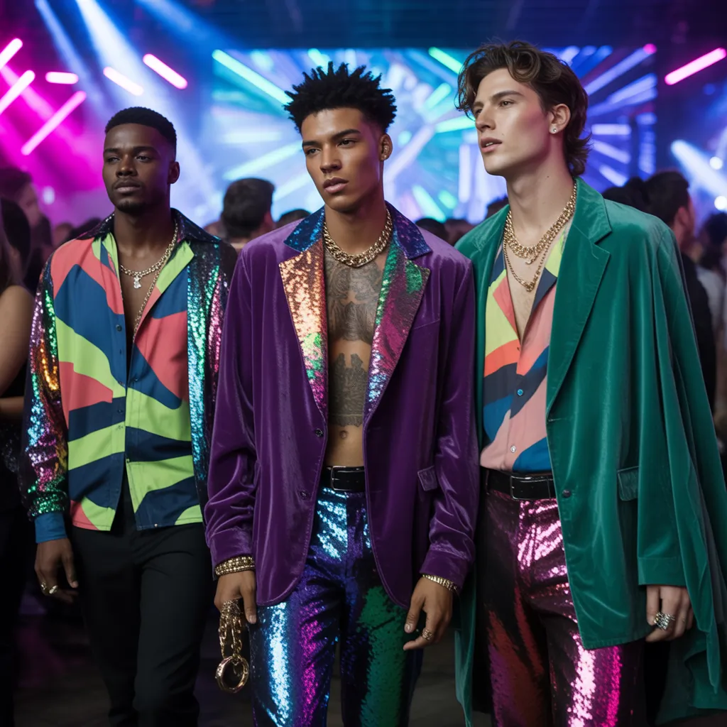 bold festival outfits men