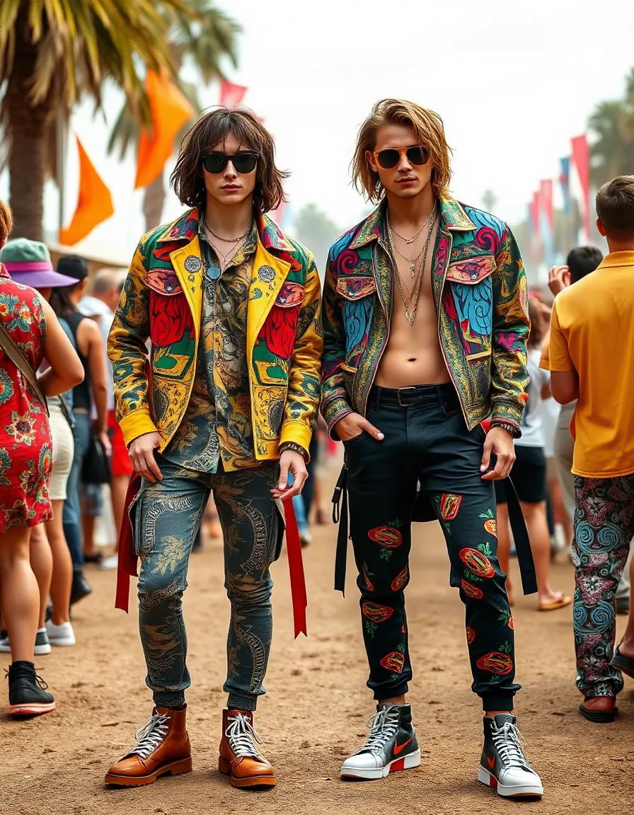bold festival outfits men