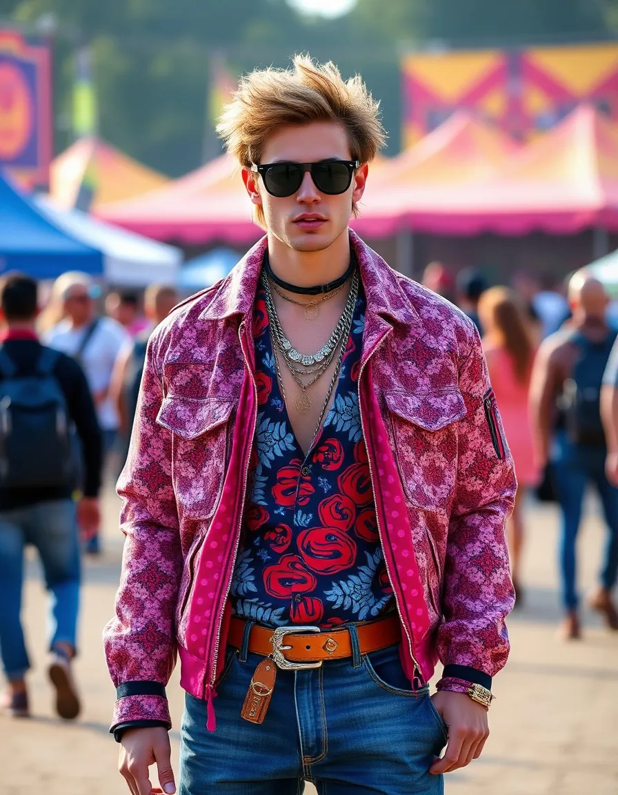 bold festival outfits men