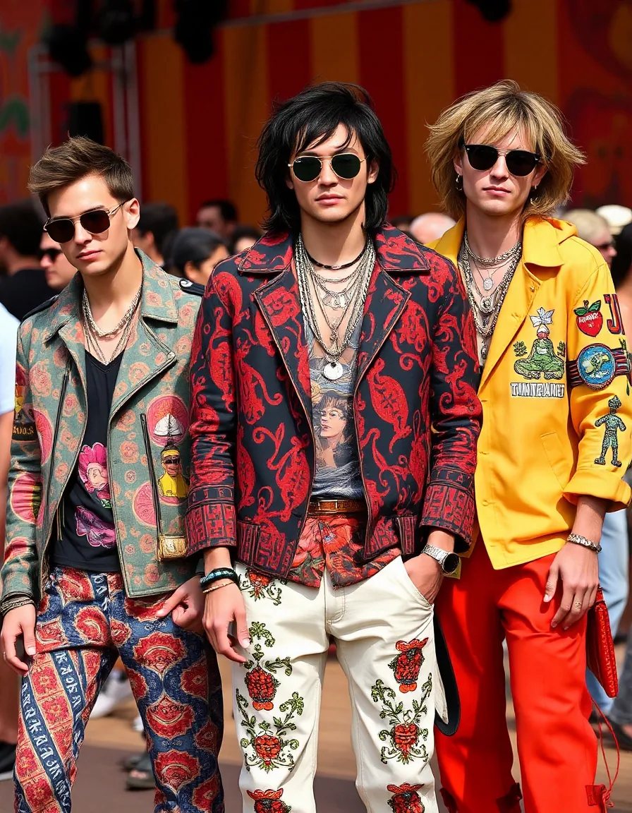 bold festival outfits men