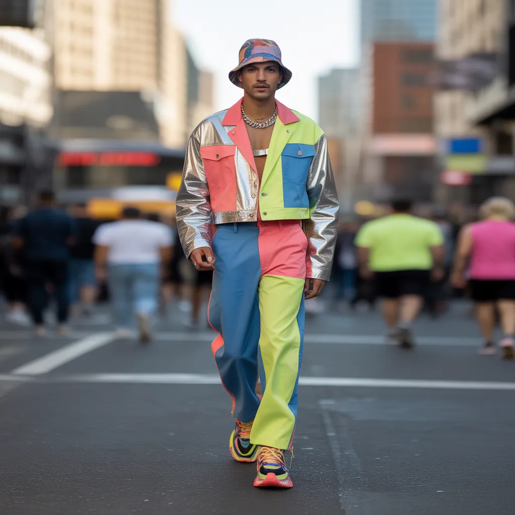 bold festival outfits men