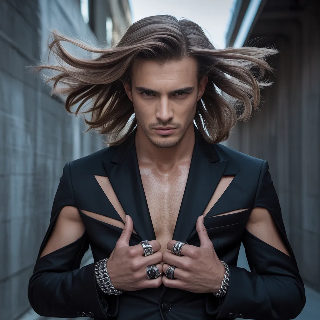bold long hair men styles
