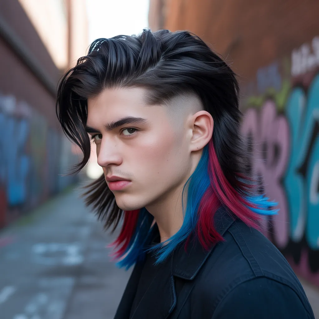 bold mullet hairstyles for men