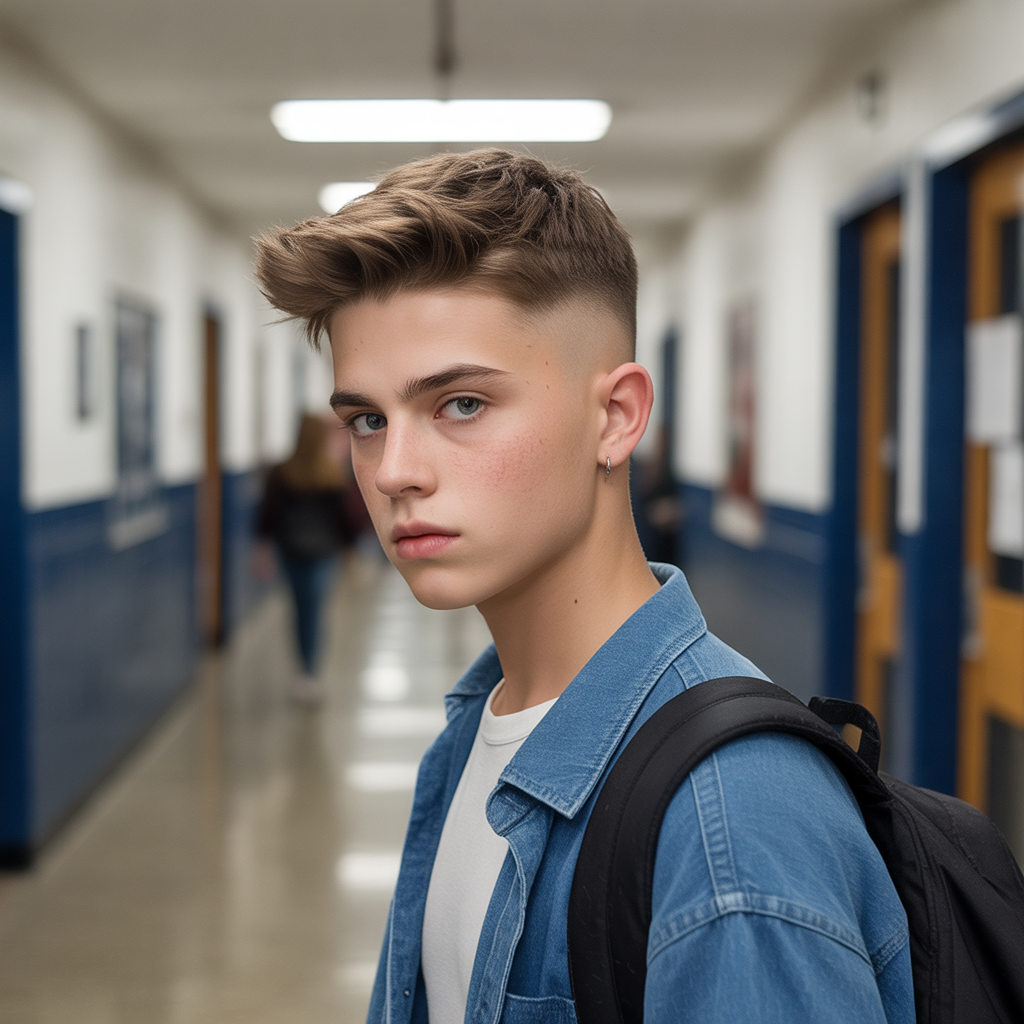boy haircuts school