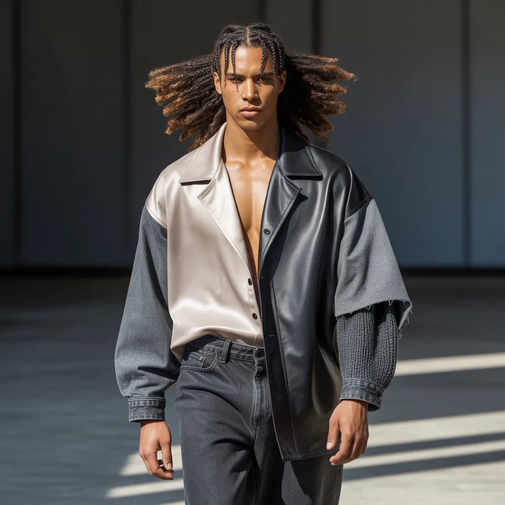 braids in front curly hair in back