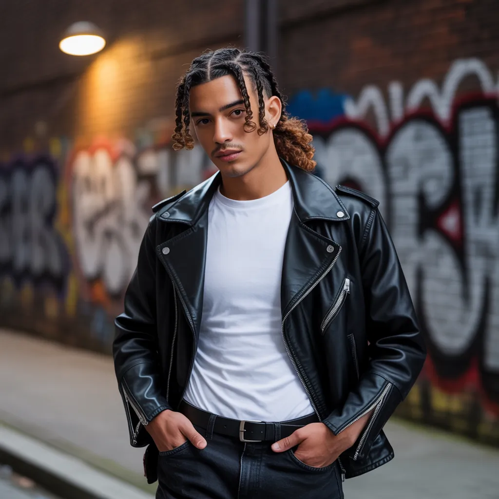 braids in front curly hair in back