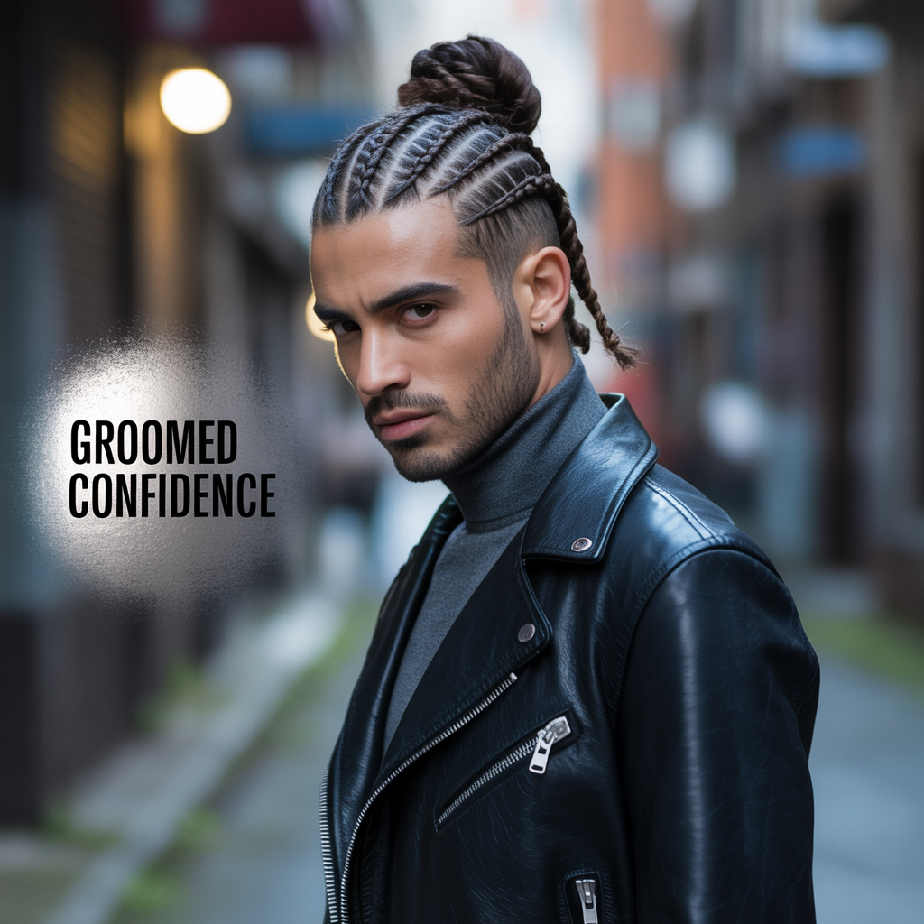 braids man bun