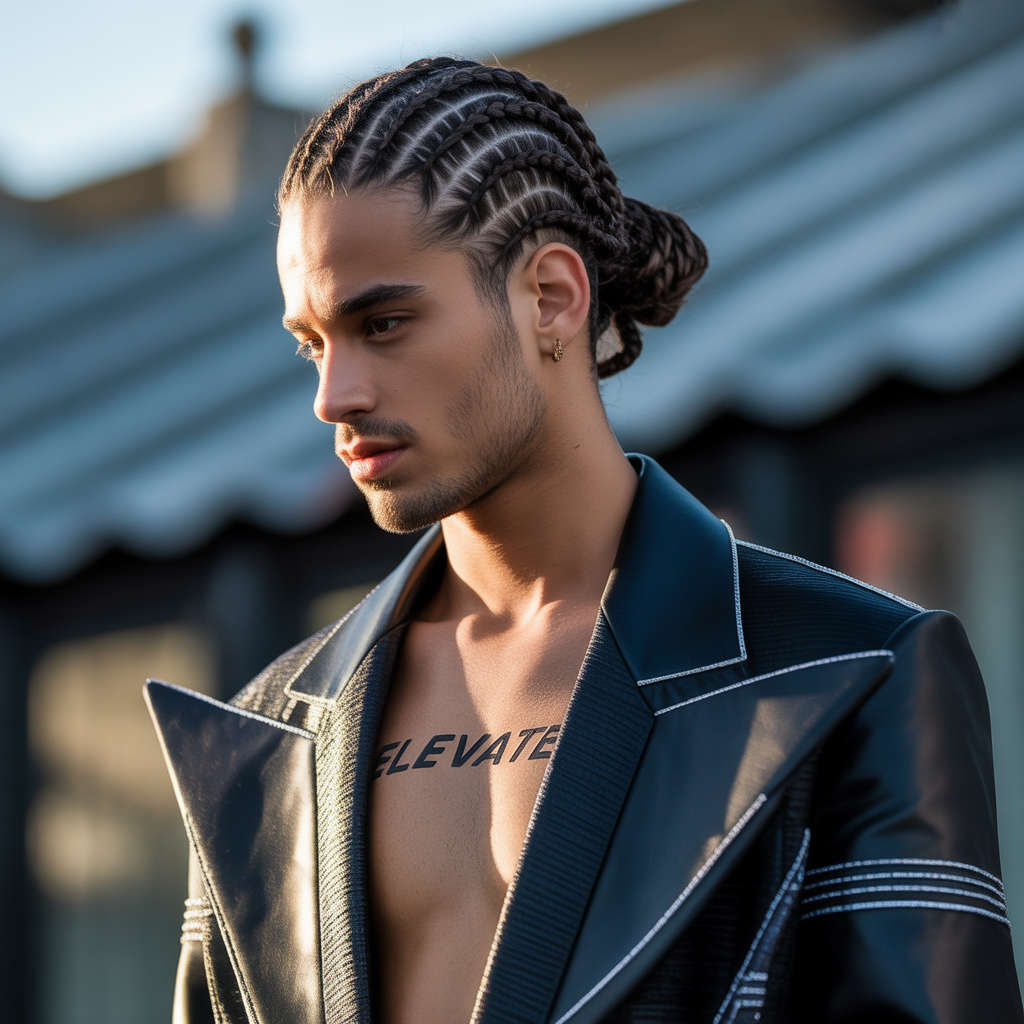 braids man bun