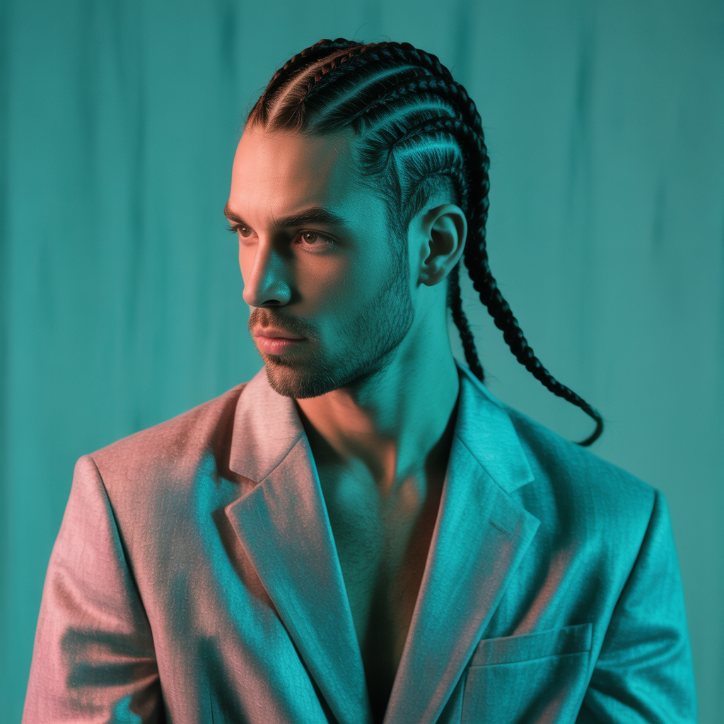 braids man bun