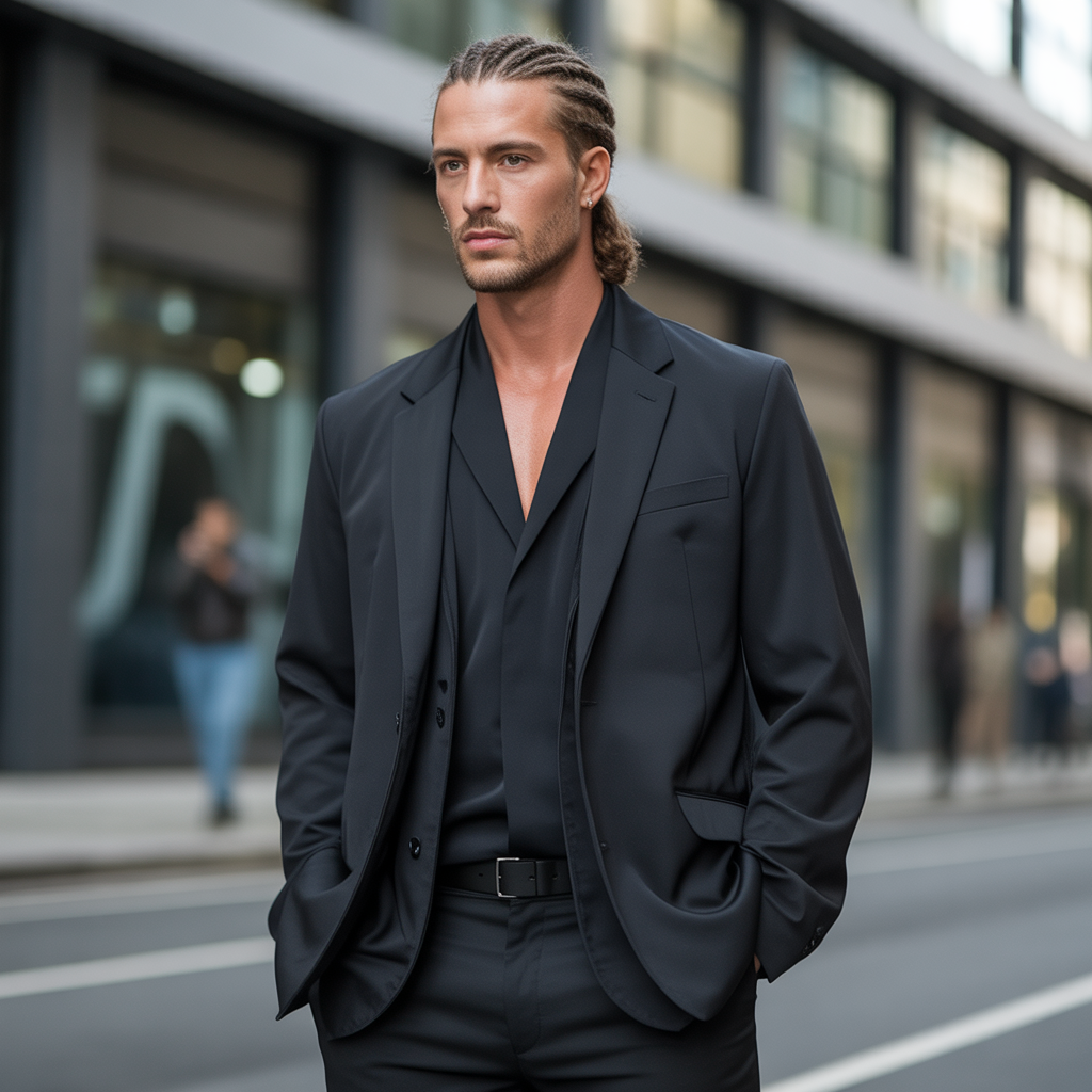 braids man bun