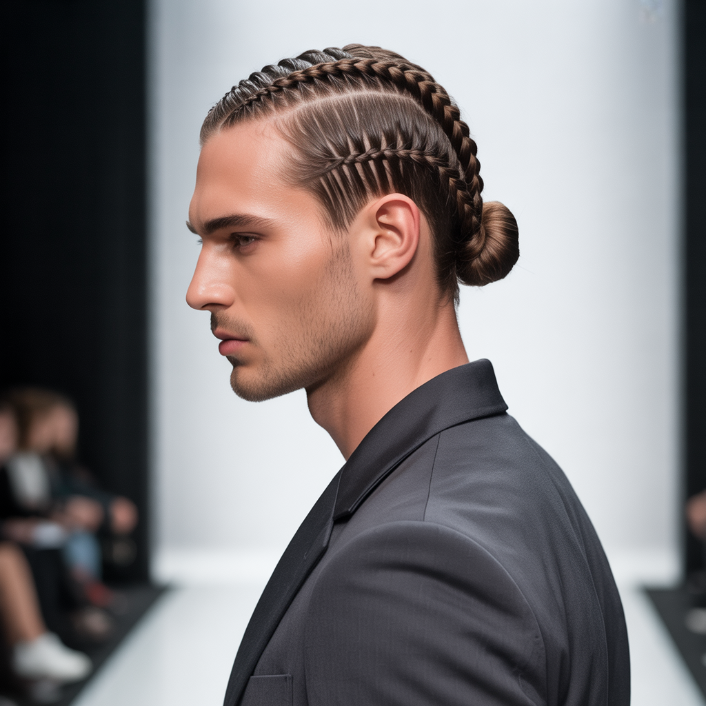 braids man bun