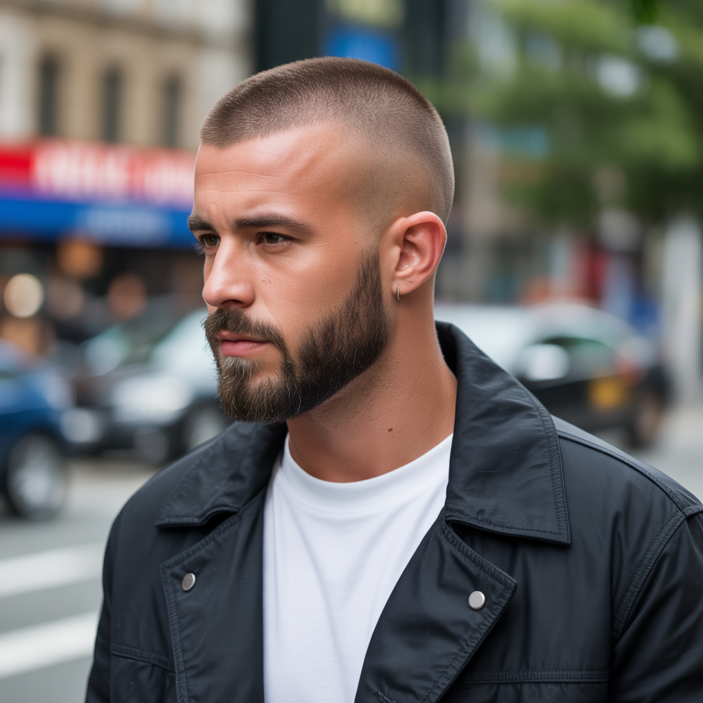 buzz cut beard styles