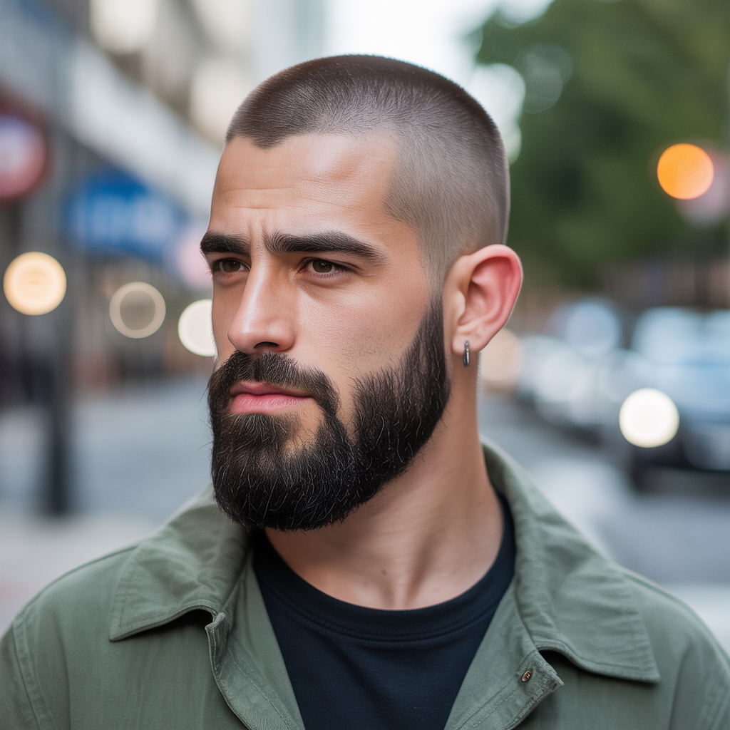 buzz cut beard styles