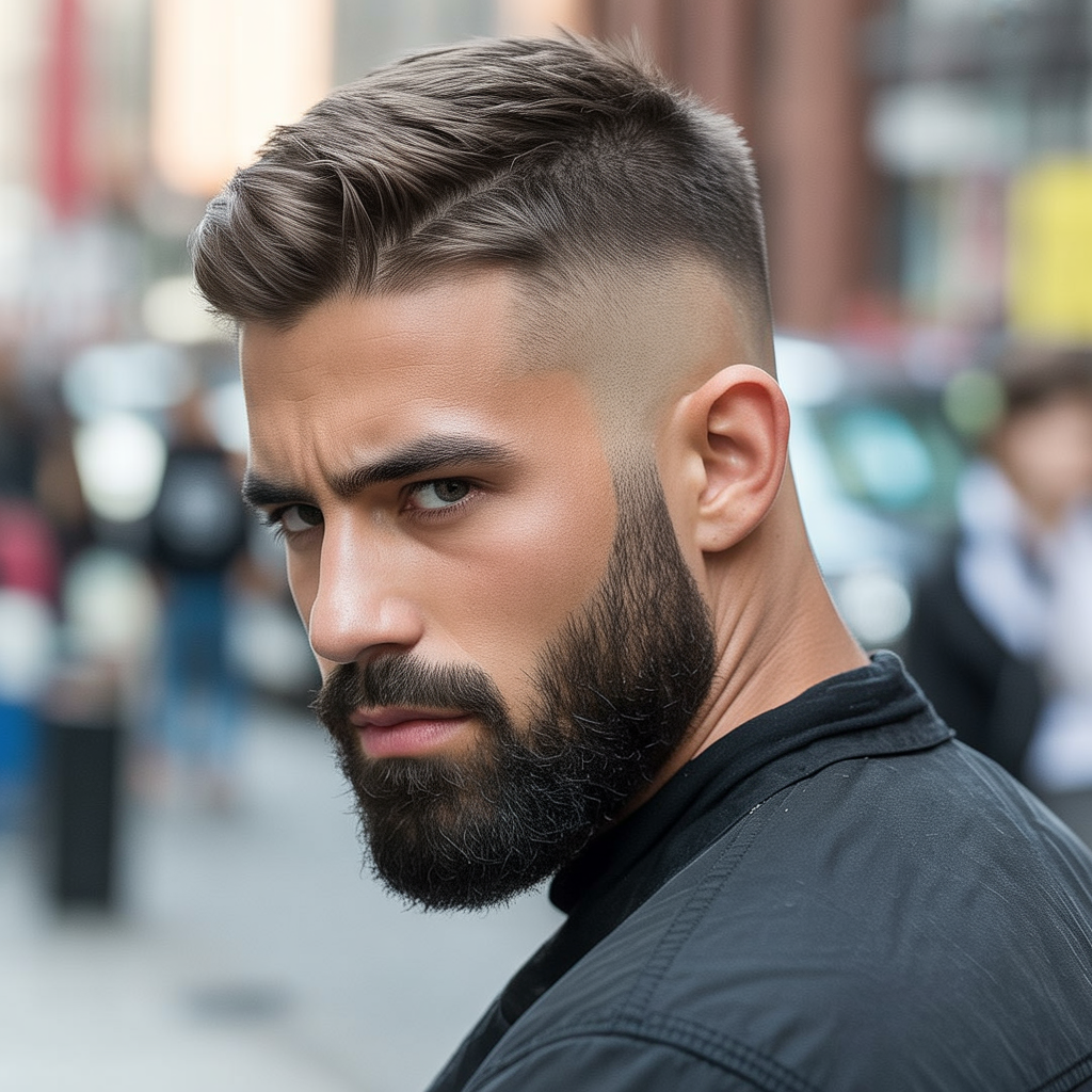 buzz cut beard styles