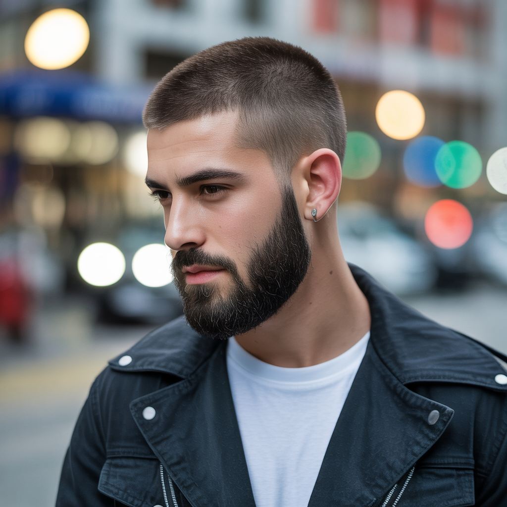 buzz cut beard styles