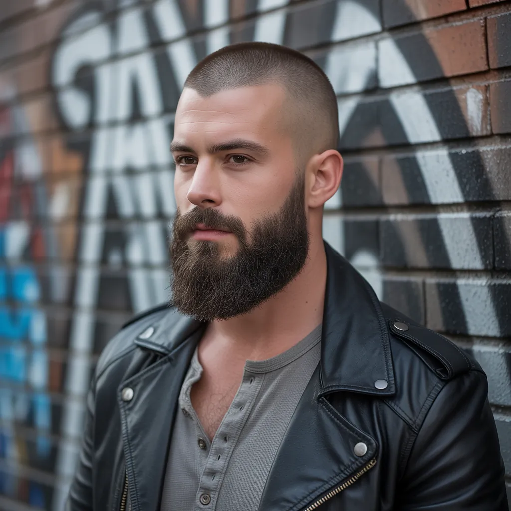 buzz cut beard styles