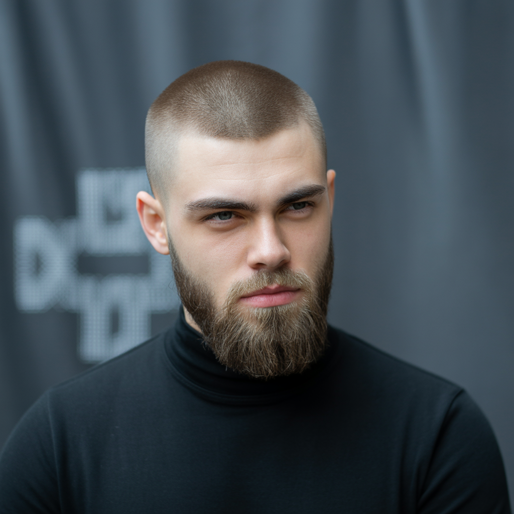 buzz cut beard styles