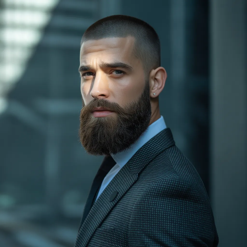 buzz cut beard styles