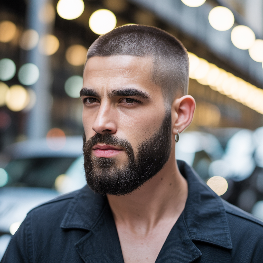 buzz cut beard styles