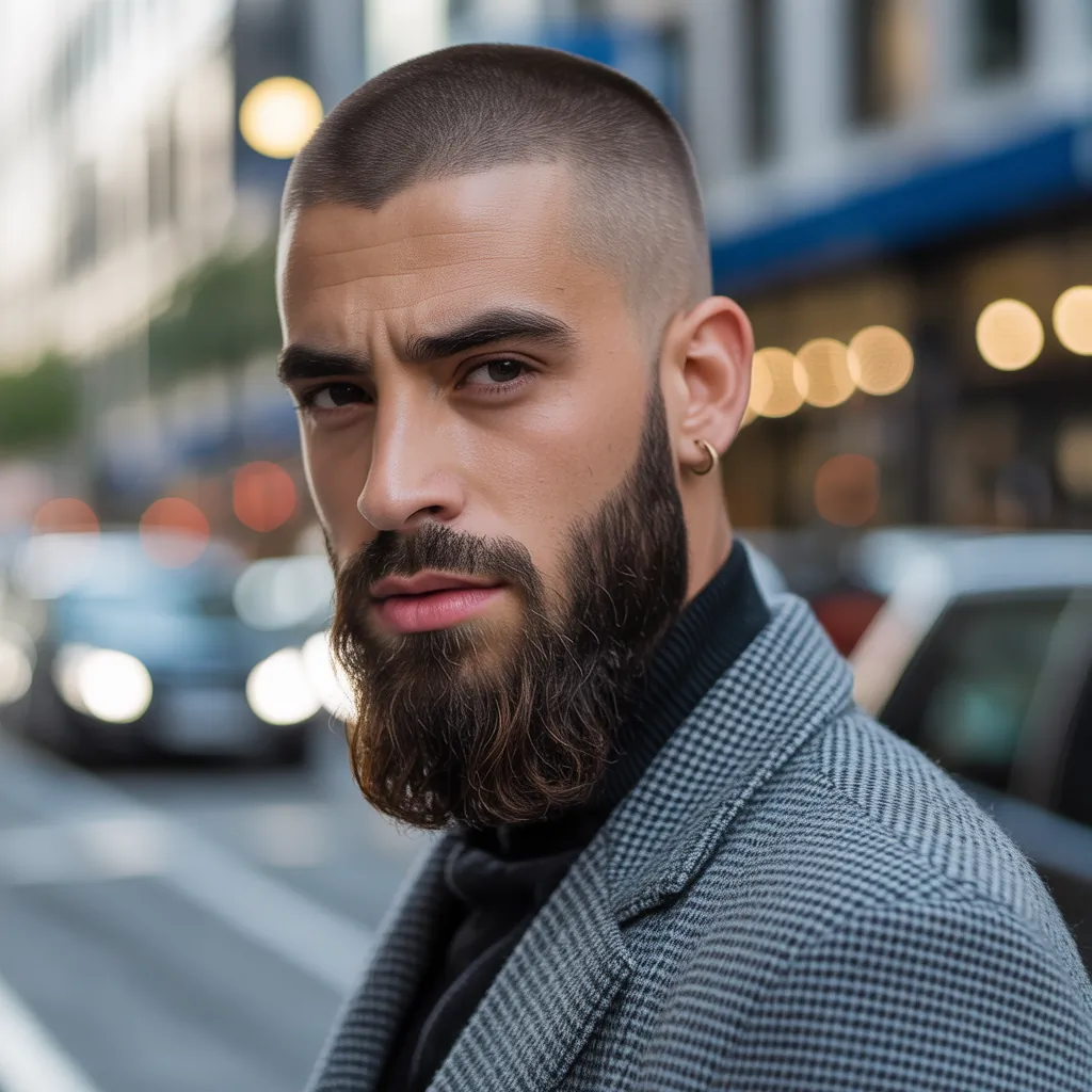 buzz cut beard styles