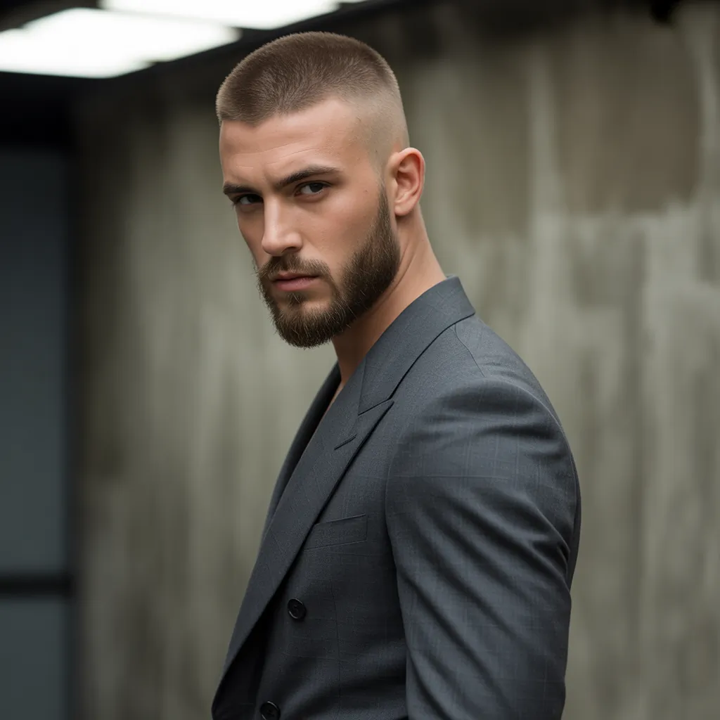 buzz cut beard styles