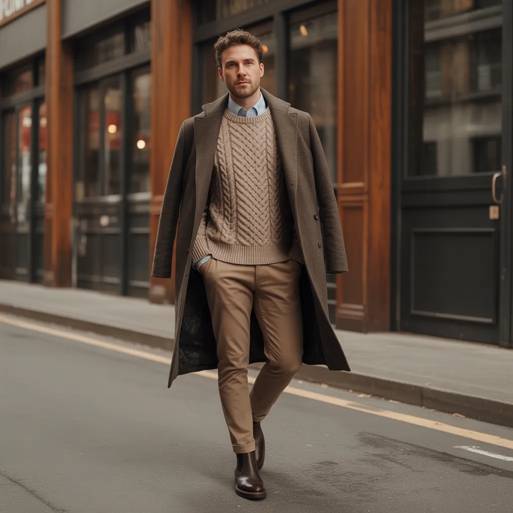 cable knit sweater outfits for men