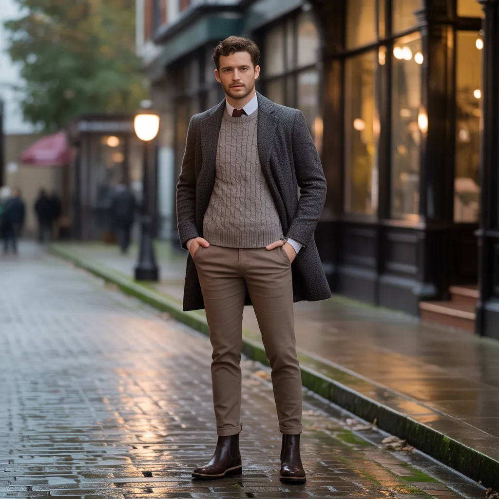 cable knit sweater outfits for men