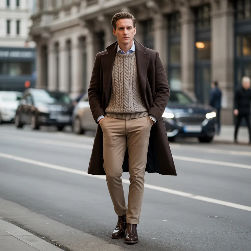 cable knit sweater outfits for men