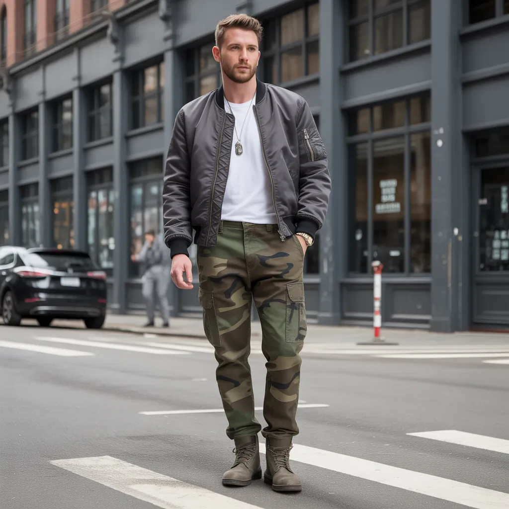 camo pants outfit men