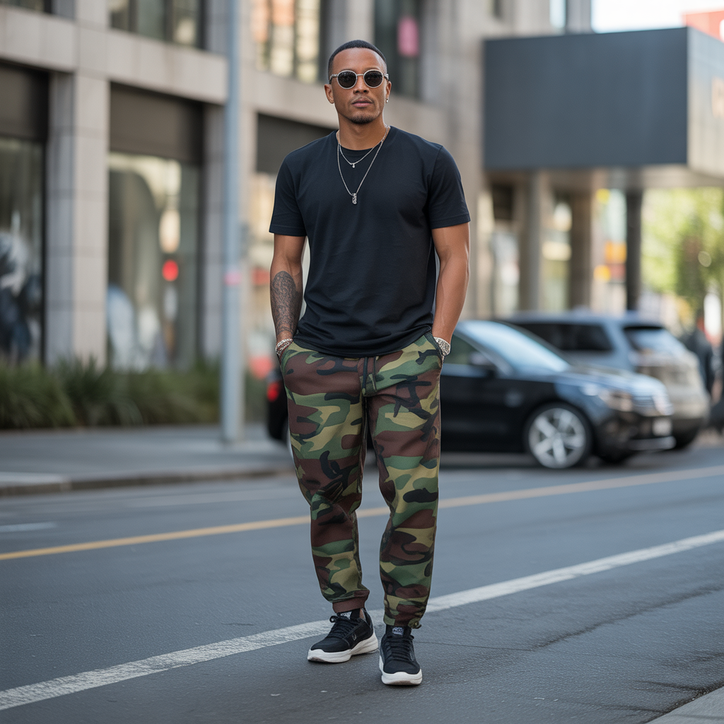 camo pants outfit men