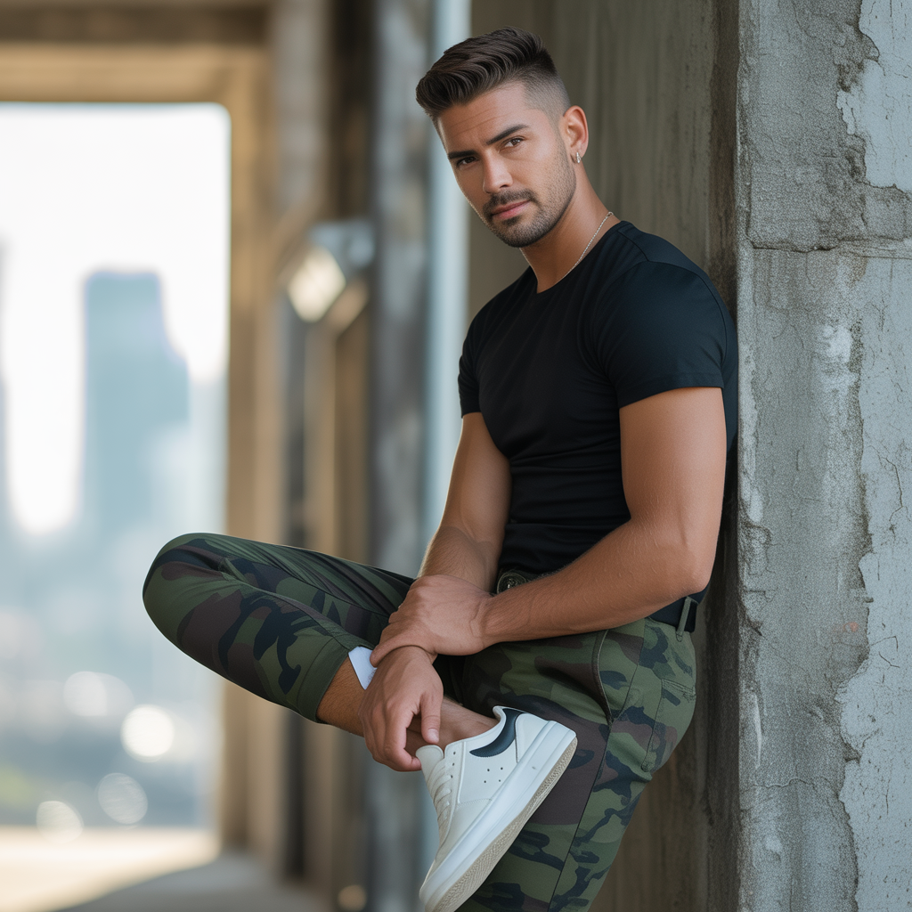 camo pants outfit men