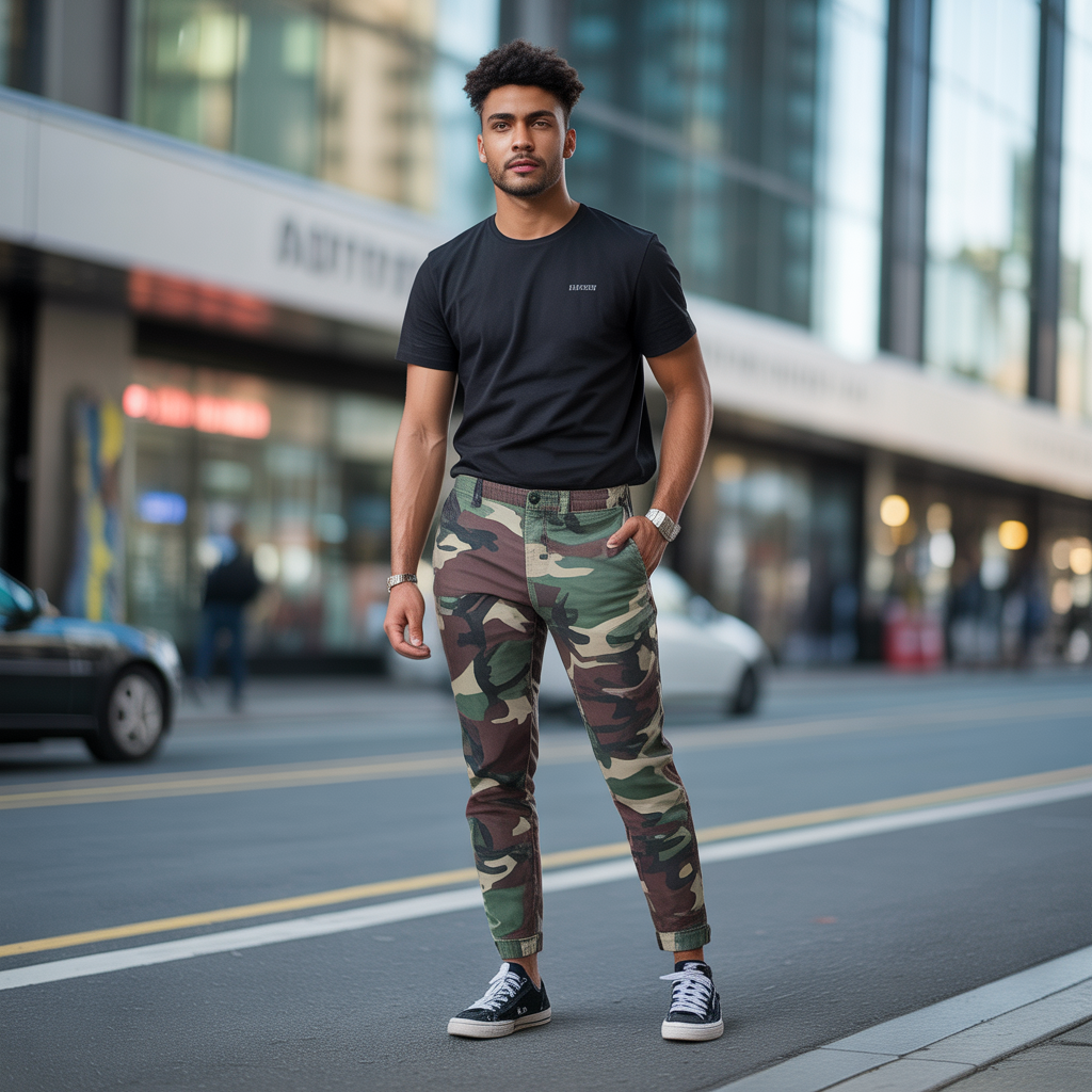 camo pants outfit men