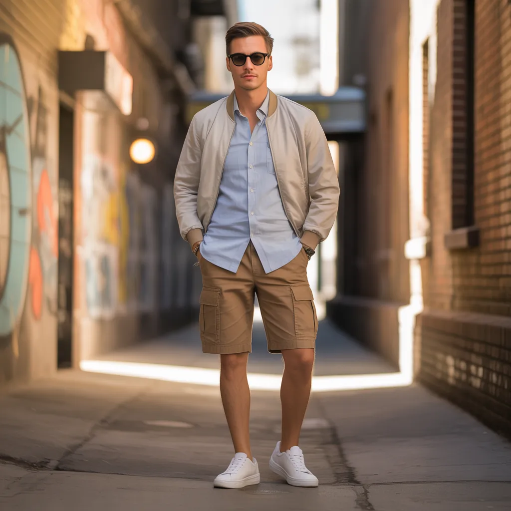 cargo shorts outfit combinations for men