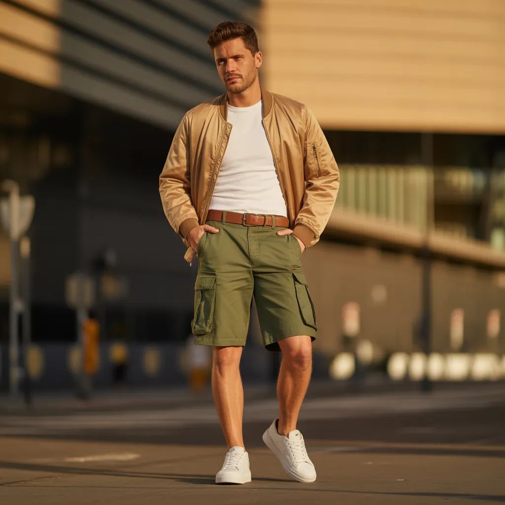 cargo shorts outfit combinations for men