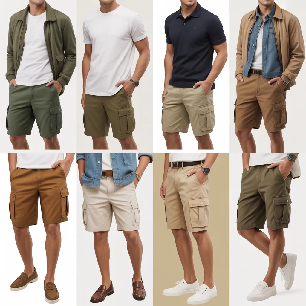 cargo shorts outfit combinations for men