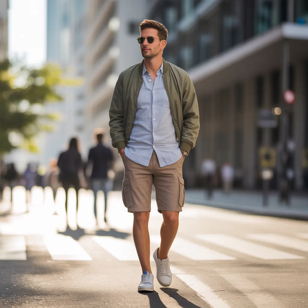 cargo shorts outfit combinations for men