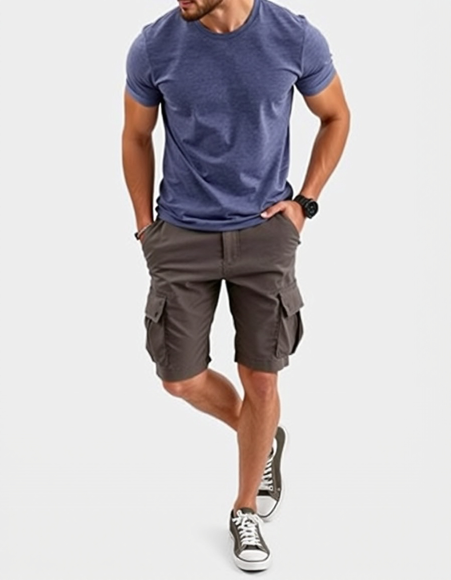 cargo shorts outfit combinations for men