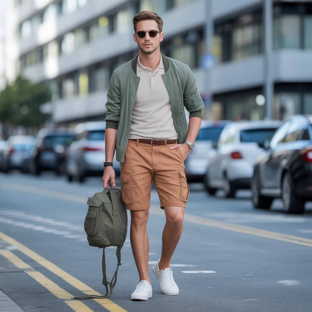 cargo shorts outfit combinations for men